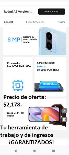 Teléfono Celular Necesario Para Cursos y Herramientas de Trabajo